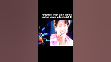 remember the time when Jimin did the backup vocals in euphoria 🥺😩💜