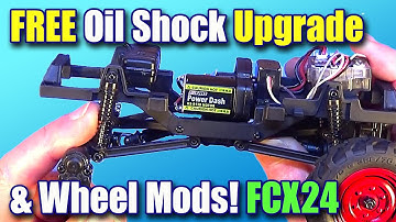 How to Mod FCX24 Shocks to Oil for FREE + Wheel Mods! FMS Power Wagon Upgrades
