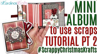 3x4 Mini Christmas Album Tutorial Pt2, @letsgetscrappy2654 Collab April 2024 #scrappychristmaskrafts