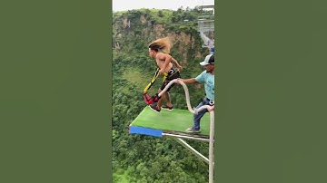 Most Dangerous😱Bungee Jump in Nepal🇳🇵#shorts #danger #bungeejump #trending