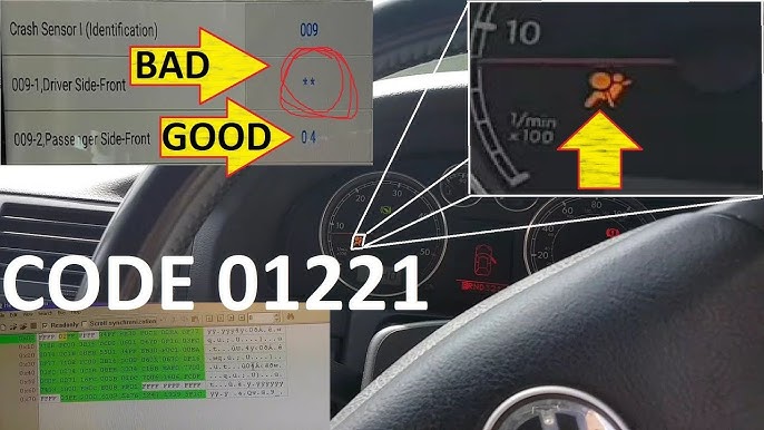 VW Golf 5 airbag crash sensor change 