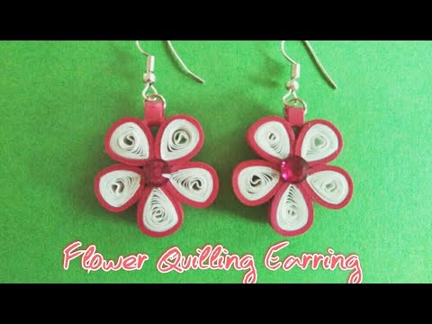 DIY Quilling Flower Earrings | Simple and easy Paper Quilling Earrings tutorial