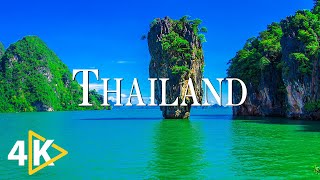 FLYING OVER THAILAND (4K UHD)  Soothing Music Along With Beautiful Nature Video