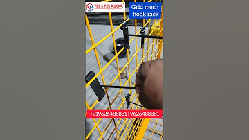 Grid mesh hook rack | Mobile shop rack | Fancy store rack