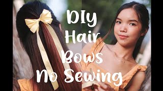 DIY Hair Bows No Sewing Or No Glue | How To Make Hair Bows | Chenda Keo