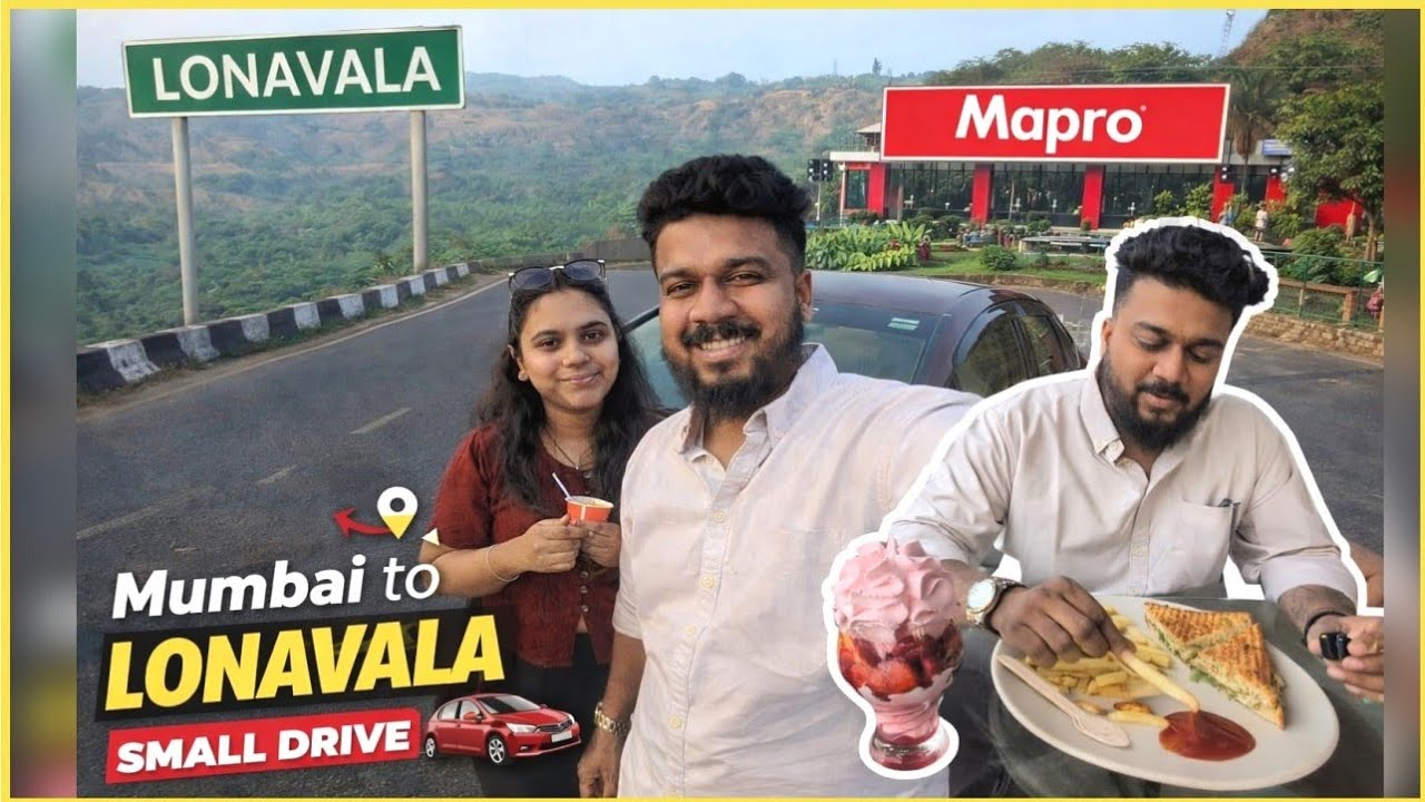 Mumbai to Lonavala Road Trip 🚗 | Mapro Garden Food 😍 | Small Drive Big Fun | Couple Vlog