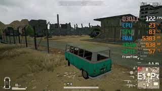 Radeon Vega 11 Graphics -- AMD Ryzen 5 3400G -- PUBG Lite FPS Test