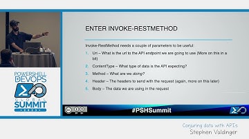 PowerShell Summit 2023: Conjuring data with APIs by Stephen Valdinger