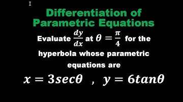 Calculus I: Differentiation of Parametric Equations Example 1