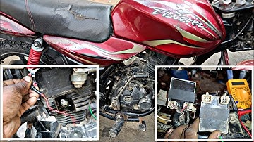 Bajaj Discover 100cc Bike Current Problem Solve in wiring checking see how to do it