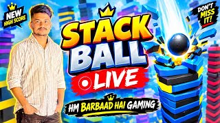 STACK BALL LIVE 🔴 | NEW HIGH SCORE CHALLENGE 😱 | HM BARBAAD HAI GAMING screenshot 3