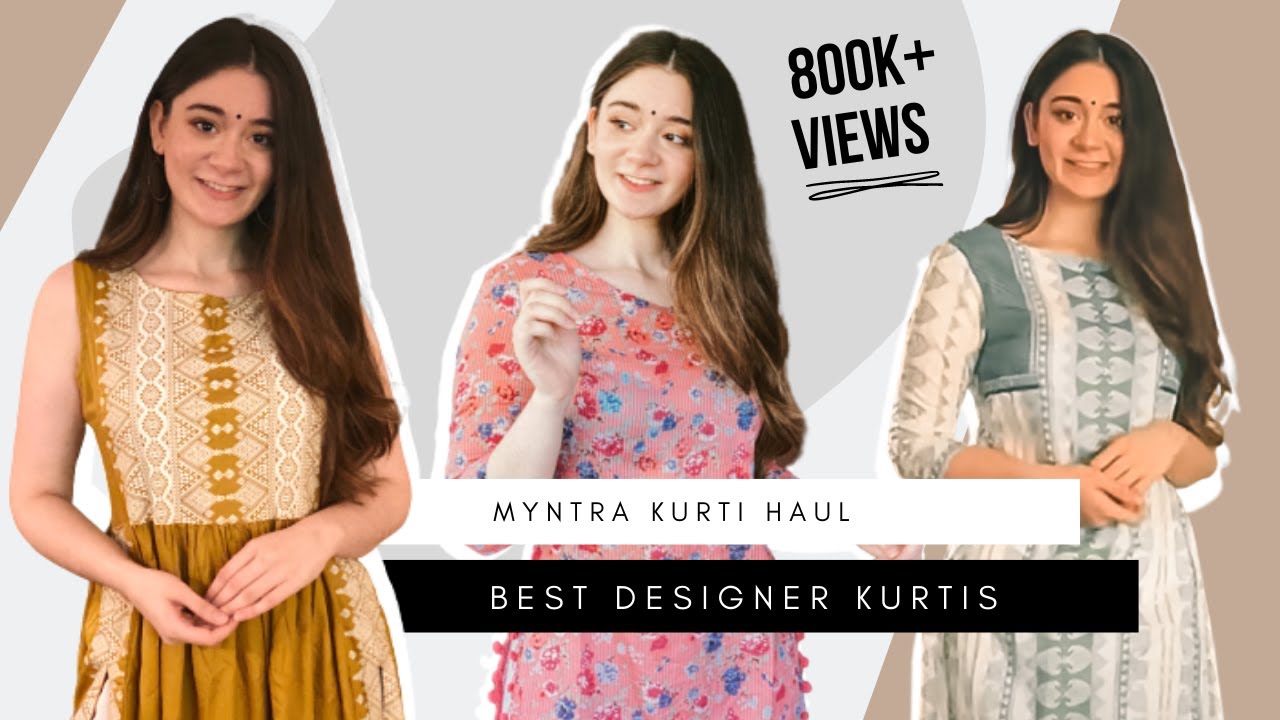 New* MYNTRA Kurti Dress For Winter/Wedding ,Myntra Kurti Dress Haul, Fower  print kurti - YouTube