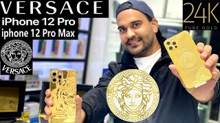 Cheapest Iphone 12 Pro Iphone 12 Pro Max In Dubai 24k Gold Plated Versace Edition Youtube