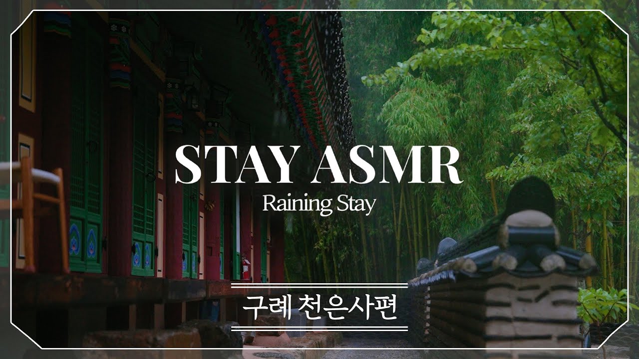 [STAY ASMR] 사찰을 채우는 빗소리_천은사 편