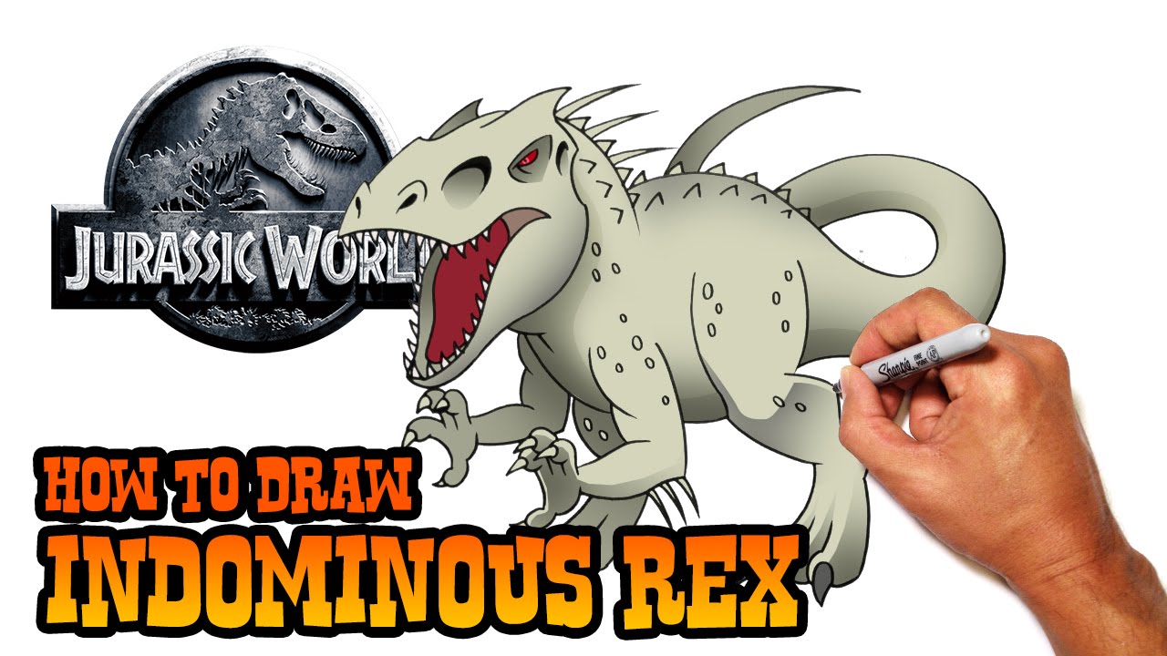 How To Draw Indominous Rex Jurassic World Youtube