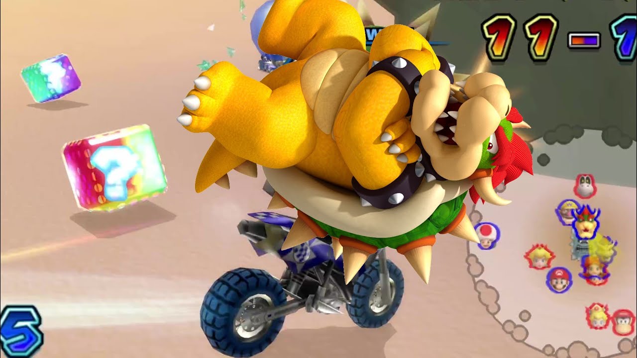 Mario Kart Wii Balloon Battle HD  (Bowser GamePlay)