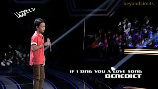 Video thumbnail of "Benedict - "If I Sing You A Love Song" - The Voice Kids Philippines 2015 Blind Audition"