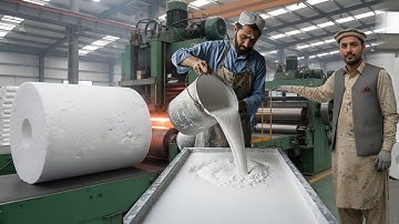 Real Factory Process of White Foam Making | Satisfying Industrial Video