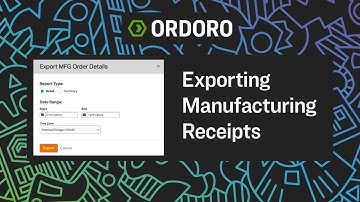 How to Export Manufacturing Orders in Ordoro | Streamline Your Production Data