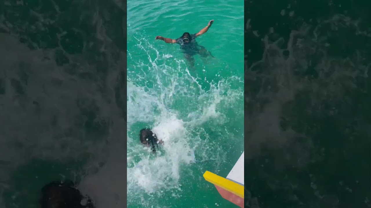 Aria loves the slide on the balsa in alibihaban island 