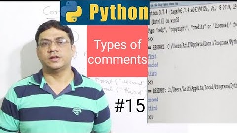 Comments in Python in Hindi Lec-15 |Tutorial for beginners