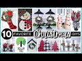 BEST TOP 10 DOLLAR TREE CHRISTMAS DIYS | HOLIDAY Home Decor DIY | High End Inspired | Must Try 2021!