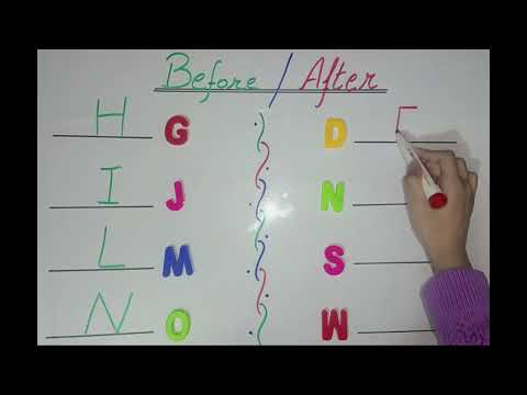 Alphabet Before Vs After Write Before Alphabet English Alphabet For Kids