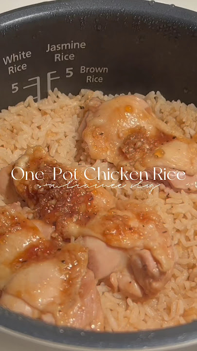 One Pot Chicken and Rice in RICE COOKER || 10 mins dinner 🥘 #shorts #recipe #dinner