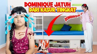 DOMINIQUE JATUH DARI KASUR TINGKAT 2😩!! SAMPE KELUAR BANYAK DARAH😬 #trending #viralvideo