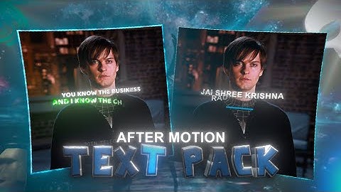 Ae Like Text Animation Pack For After Motion z 🌚 ✨️(+Preset)