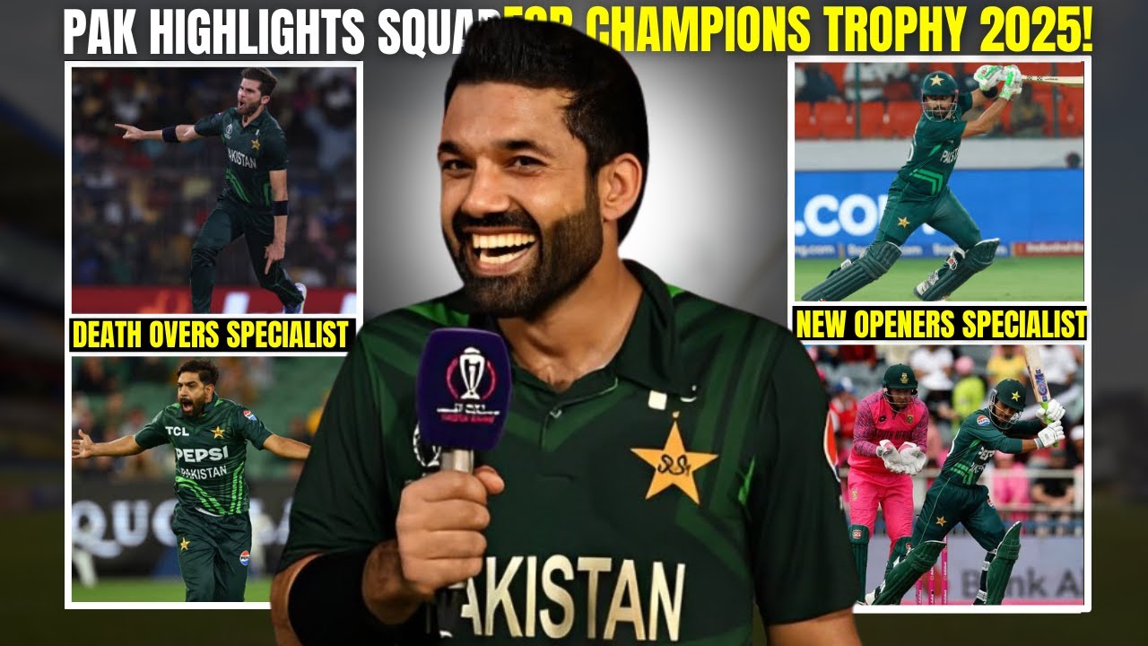 CT25: Pakistan Squad For Champions Trophy | Here's the Players list.