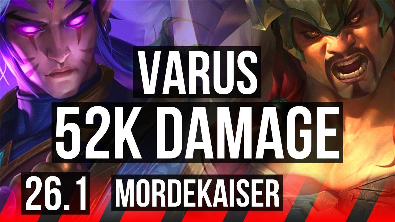VARUS vs MORDEKAISER (TOP) | 52K damage | EUW Diamond | 26.1