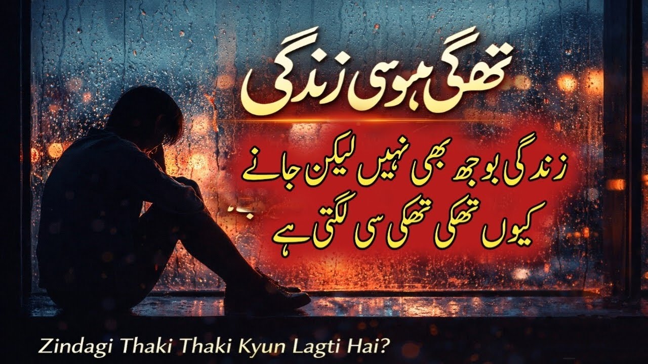 Zindagi Thaki Thaki Si Kyun Lagti Hai | Heart Touching Urdu Quotes | Emotional Lines 