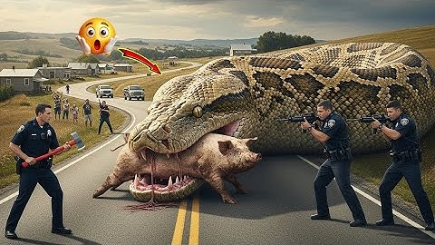 Courageous Rescue Team Fights Giant Python to Save Innocent Pig 🐍