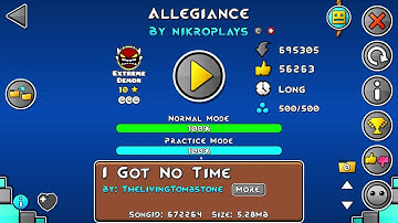 Allegiance 100% | Extreme Demon | 300 FPS (bypass) | Geometry Dash