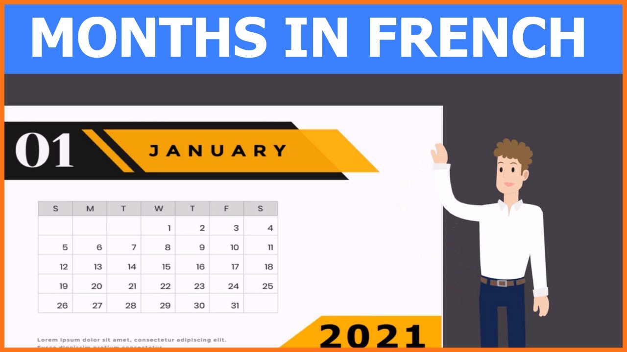 French months. Months in French.