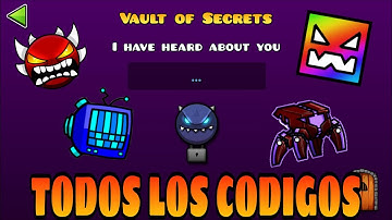 TODOS los CÓDIGOS de VAULT OF SECRETS en Geometry Dash 2.2