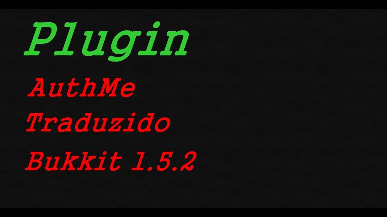 [Tutorial] AuthMe Traduzido - Plugin de senha. - YouTube
