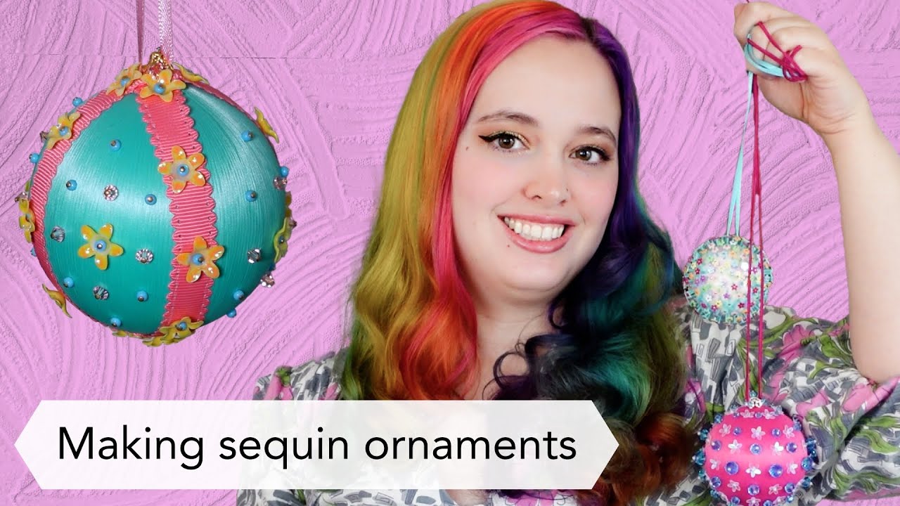Making vintage style sequin Ornaments | Craft Corner - YouTube