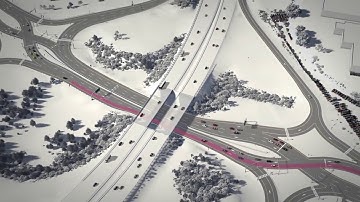 How a diverging diamond interchange works