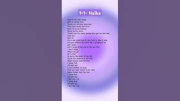 Thumbnail of 1+1- Naïka #music #song #lyrics #spotify #2023music #naika #11 #hitsjustmusic #love #shorts