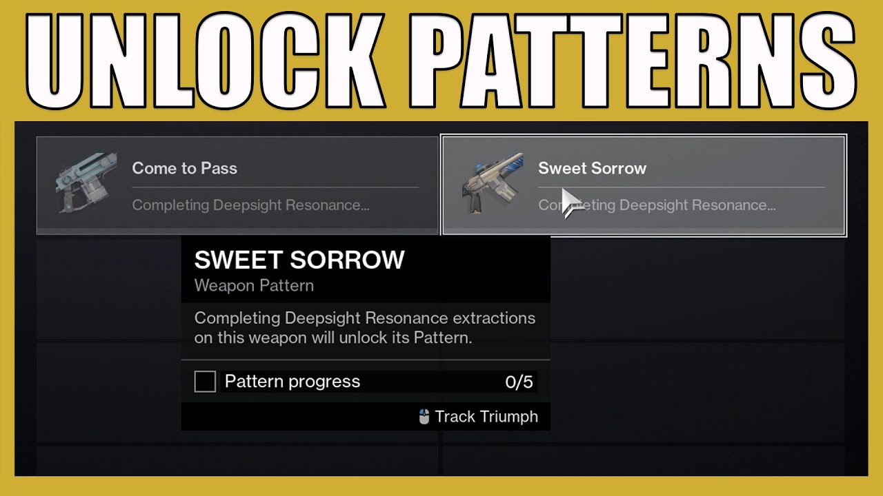 How To Unlock Weapon Patterns In Destiny 2 The Witch Queen - YouTube