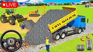 JCB 3DX Backhoe Loader Driving 🔴 Live Bus Simulator Indonesia gameplay #jcb #live #indonesia