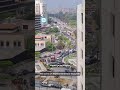 مشهد النزوح من مستديرة الطيونة بعد التهديدات الإسرائيلية للضاحية الجنوبية