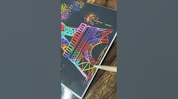 Eiffel Tower drawing 💥on scratch book#drawing #viralshorts #eiffeltower