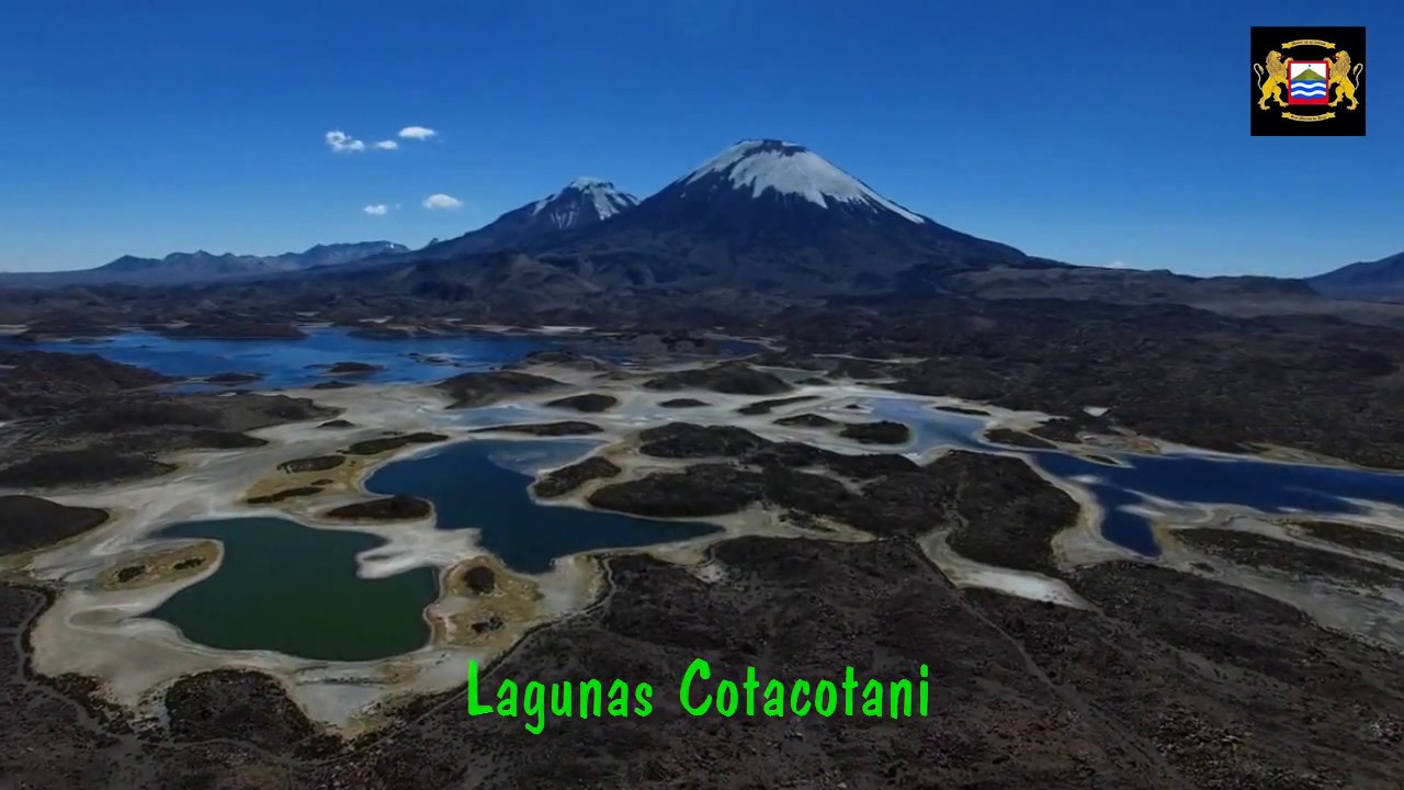 Arica: Mágicas Lagunas de Cotacotani y Lago Chungará (drone video ...