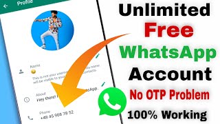 Create Unlimited Whatsapp Account Without Phone Number Free | Whatsapp US Id Kaise Banaye