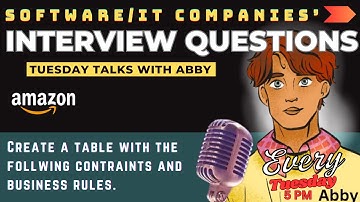 Amazon SQL Server Interview Question | Table Creation & Constraints | MAANG | @codewithabby | 2025