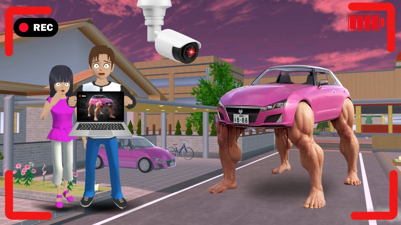 YUTA MIO PANIK CCTV MEREKAM ANOMALI MOBIL DI DEPAN RUMAH | SAKURA SCHOOL SIMULATOR