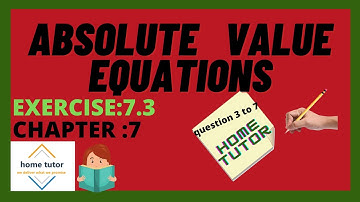 #How To Solve Absolute Value Equations, Basic Introduction,# Algebra in Hindi /Home Tutor